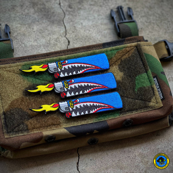 Dangerous Goods® Flying Tigers EDC Lighter Patch - Classified Blue