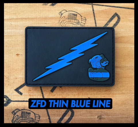 ZFD Thin Blue Line PVC Police Morale Patch