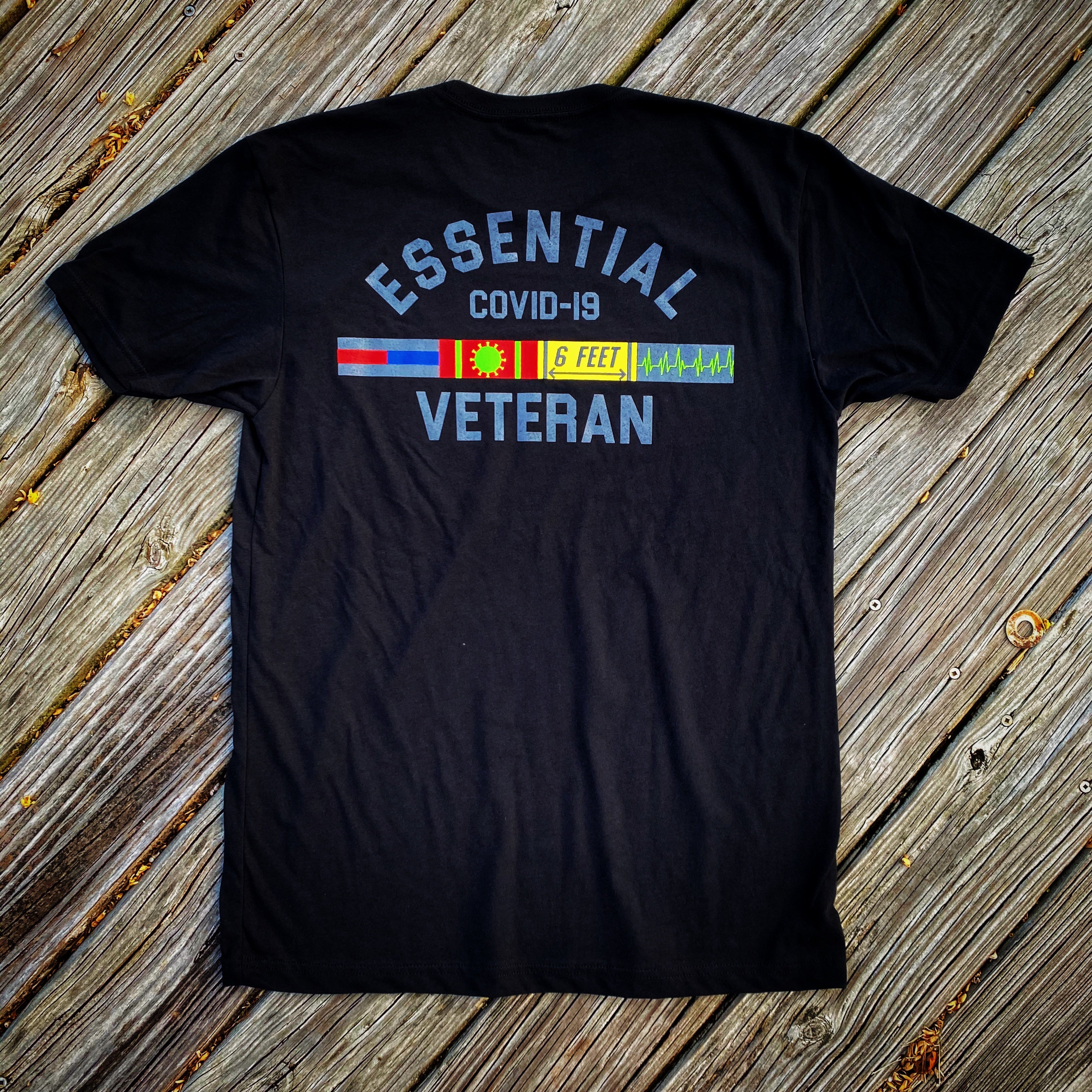 Dangerous Goods® Essential Veteran Covid-19 Police Fire Medical T-Shirt - Black