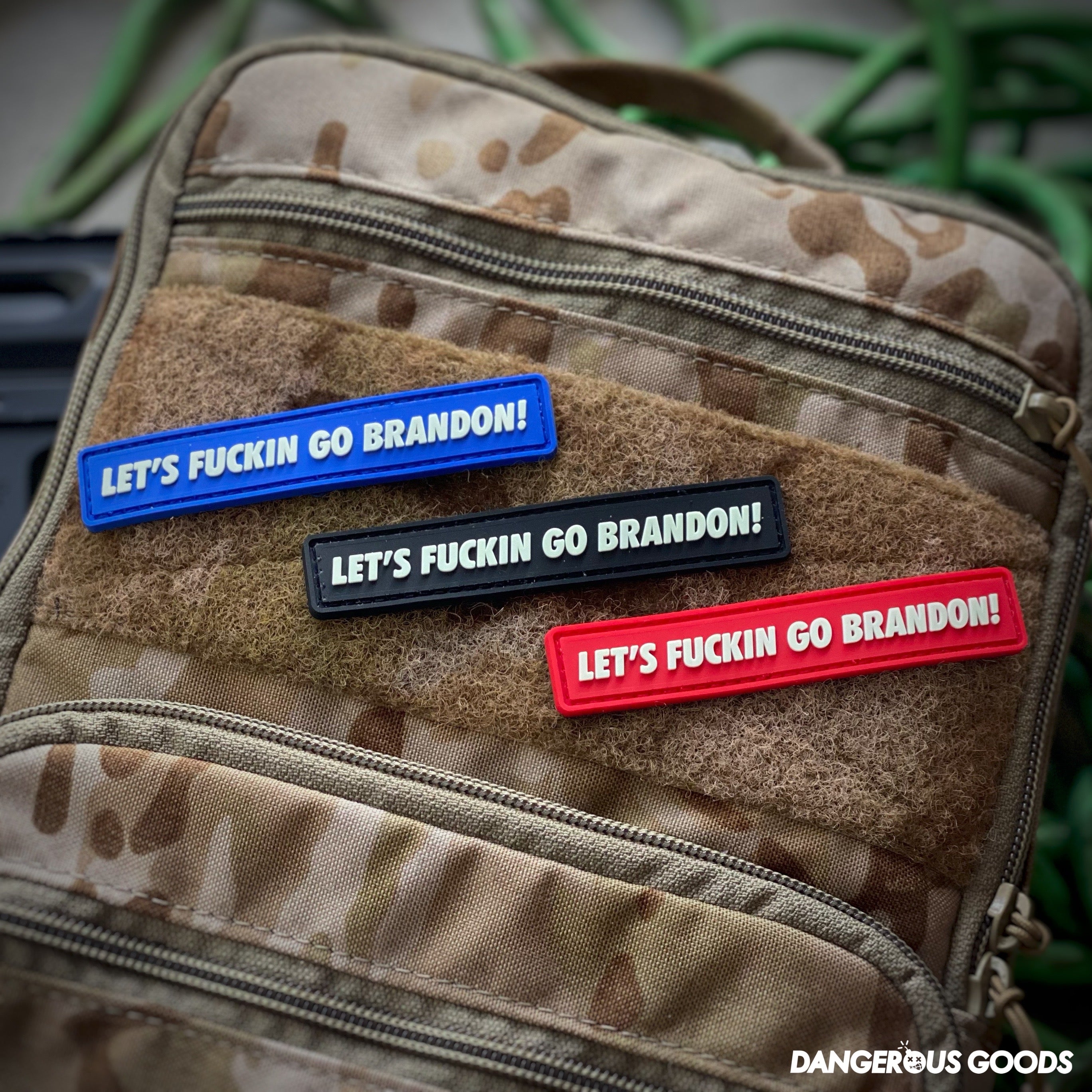 NEW - Dangerous Goods® Let’s Fuckin Go Brandon Morale Patch - 3 Color Options