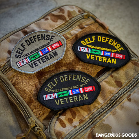 Dangerous Goods® Self Defense Veteran Morale Patch - 3 Options