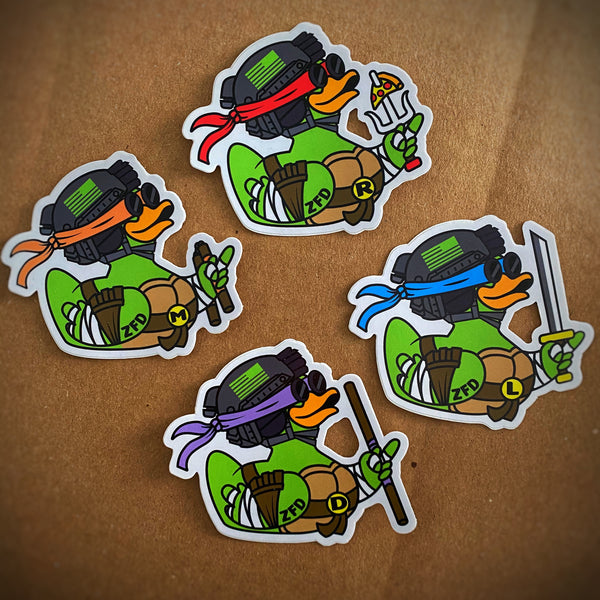 Zero Fucks Duck® ZFD Teenage Mutant Ninja Duck Sticker Series