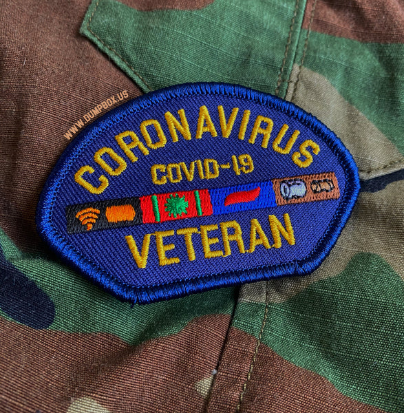 Dangerous Goods® Coronavirus Veteran Morale Patch - Navy Blue