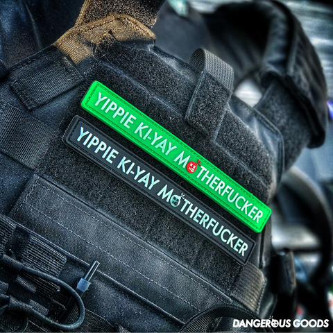 Dangerous Goods®️ Yippie Ki-Yay Glow-In-The-Dark PVC Morale Patch Series