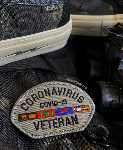 Dangerous Goods® Coronavirus Veteran Morale Patch - Battleship Grey