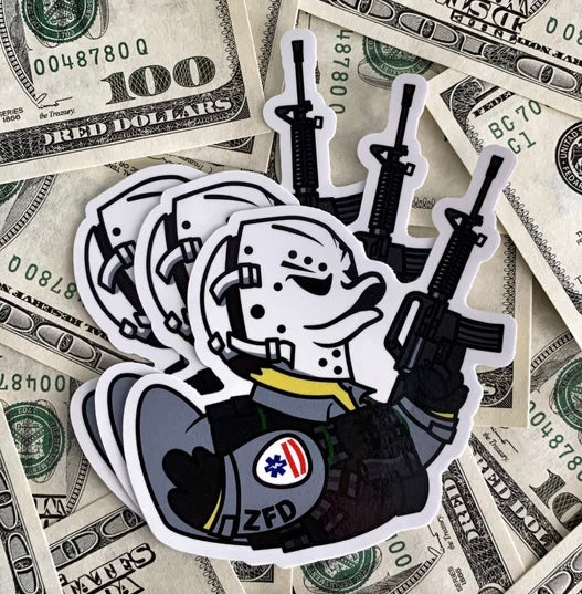 Zero Fucks Duck LA HEAT Series Stickers