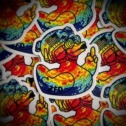 Zero Fucks Duck® Hurricane FU-IRMA Classic Sticker