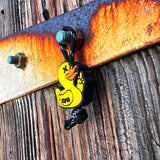 Zero Fucks Duck® PVC Yellow Duck Knife Bead / Zipper Pull