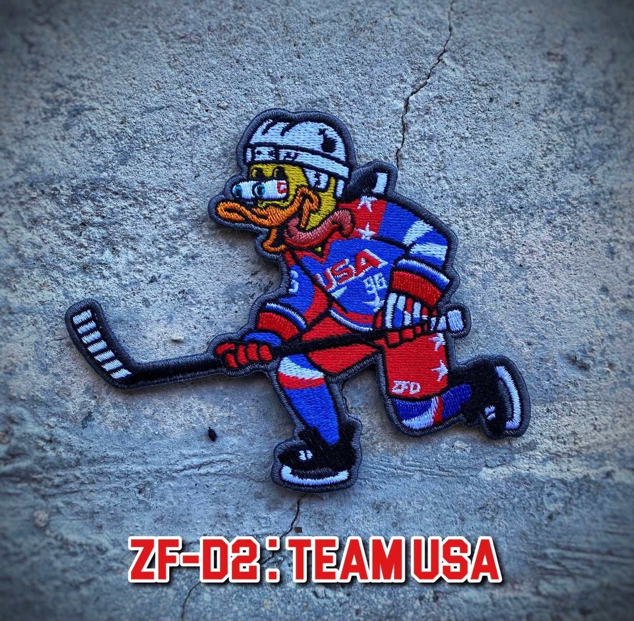 Zero Fucks Duck®️ Fink Hockey Duck ZFD Patch - Team USA