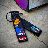 Zero Fucks Duck®️ Classified Hook Fastener Backed Flight Tag Keychain - OG Yellow