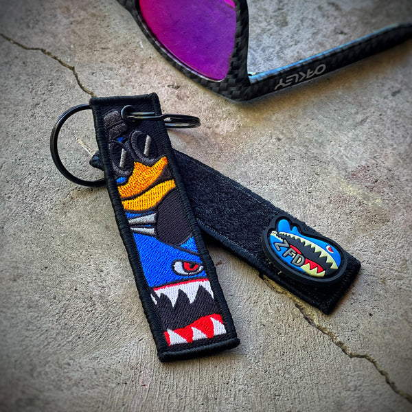 Zero Fucks Duck®️ Classified Hook Fastener Backed Flight Tag Keychain - OG Yellow