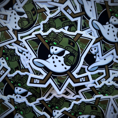 Dangerous Goods®️ Goon Ducks Hockey Sticker - OG Tiger Stripe