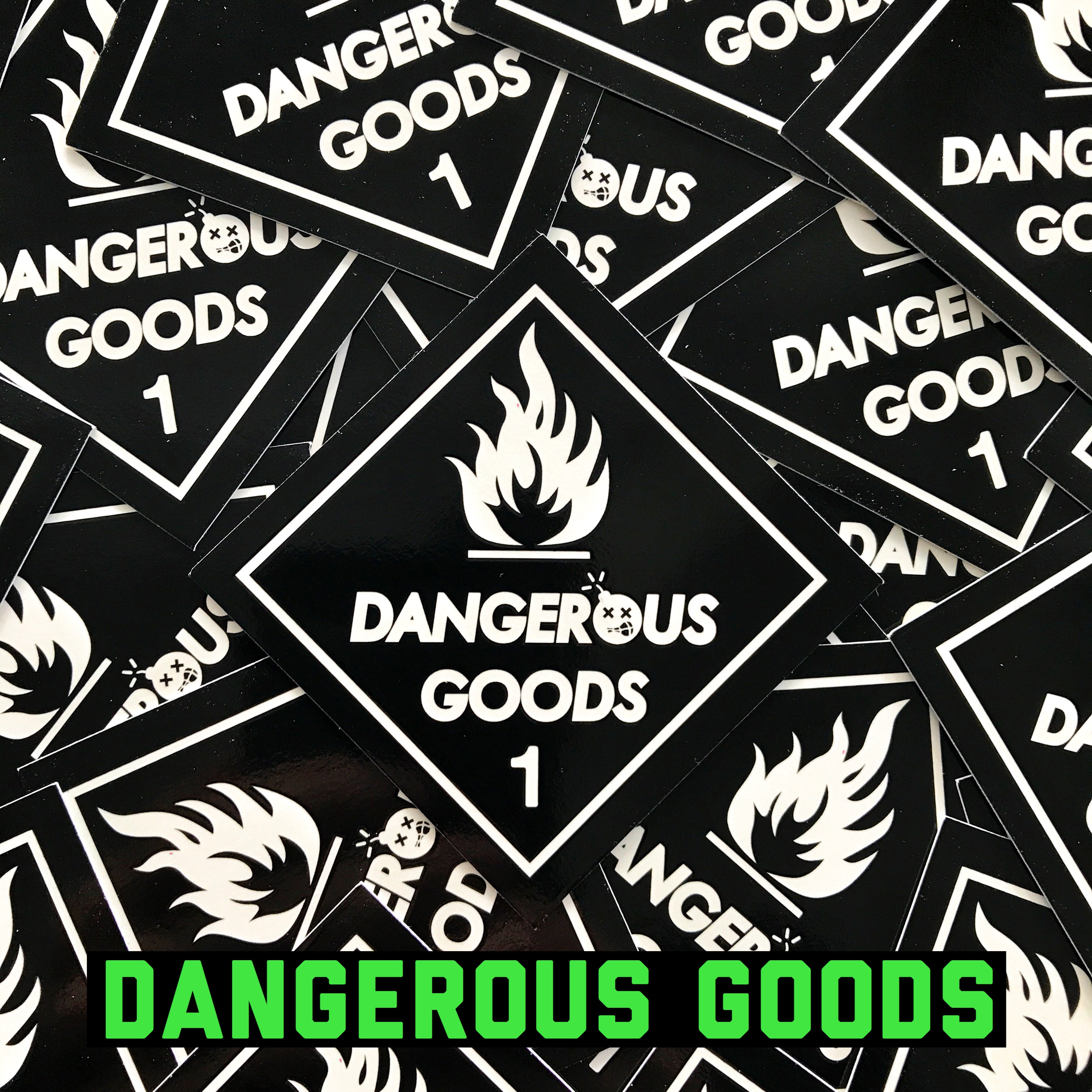 Dangerous Goods® Placard Sticker - Black