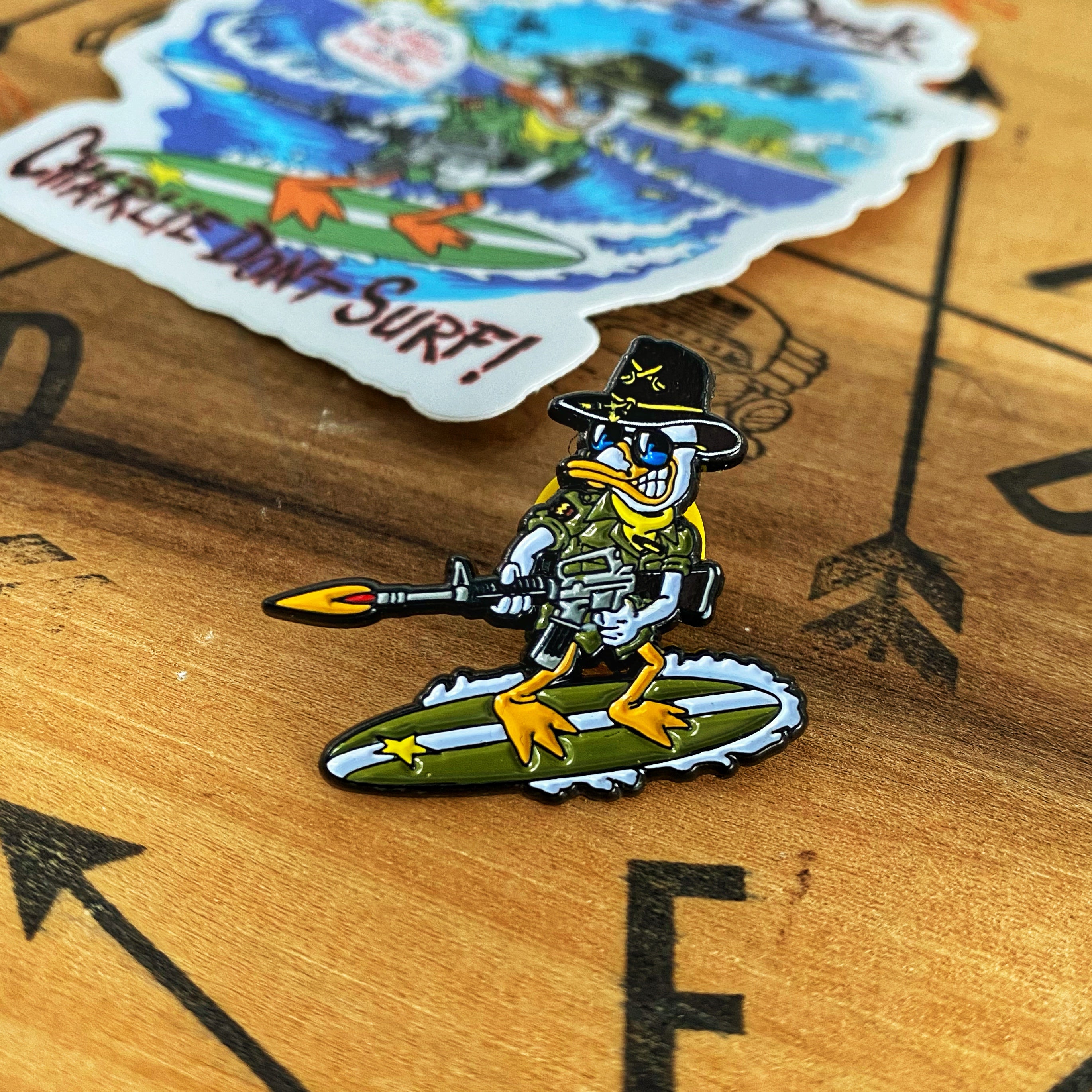 Zero Fucks Duck®️ X Steve Nazar Apocalypse Duck Kilgore Lapel Pin