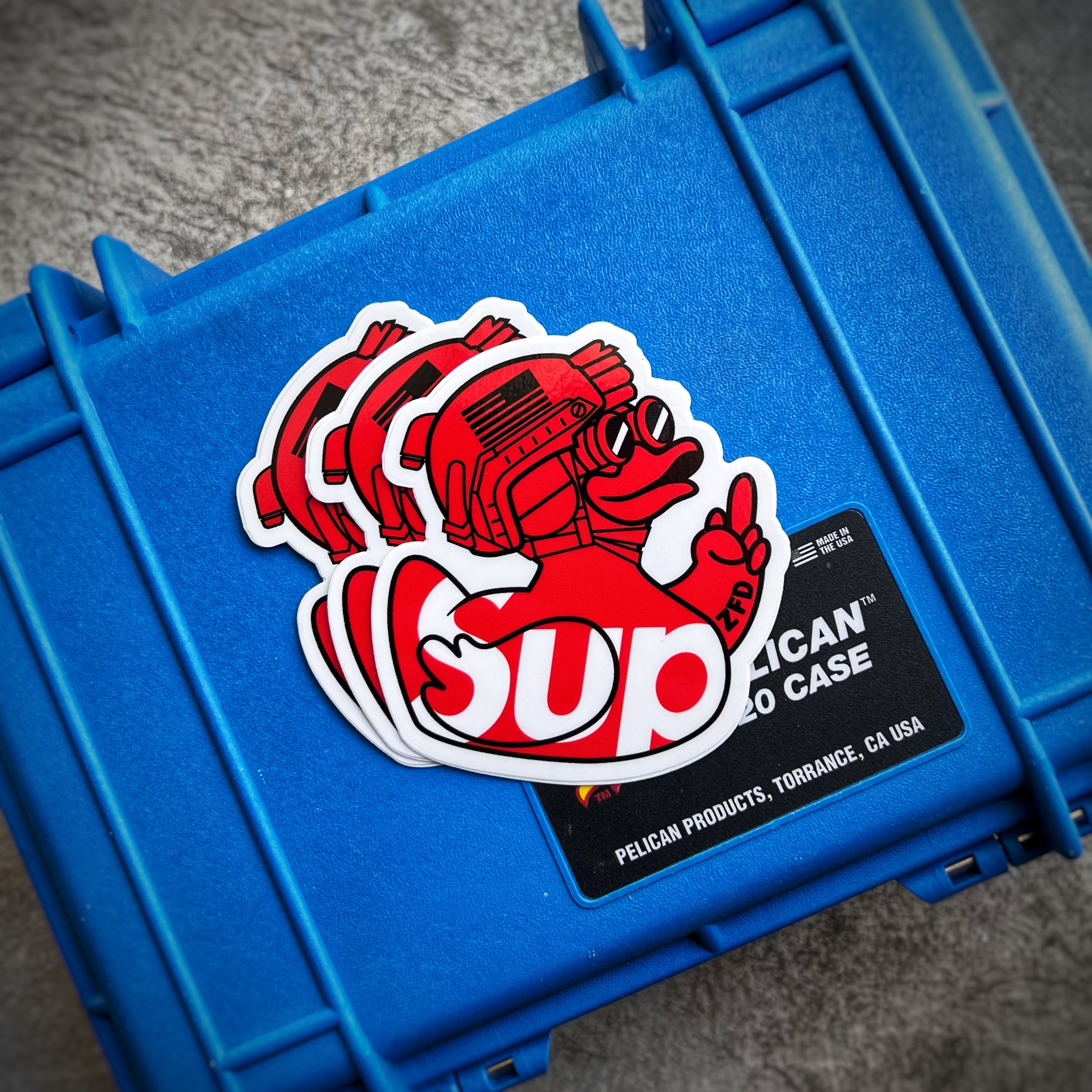 ZFD® Sup Duck Sticker - V1 Red