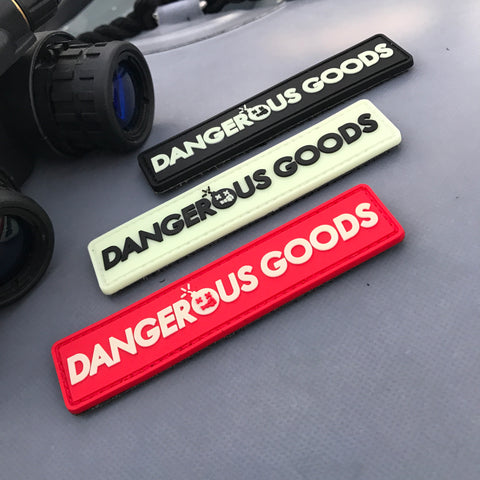 Dangerous Goods®️ Box Logo Glow-In-The-Dark PVC Morale Patch Series - 3 Color Options