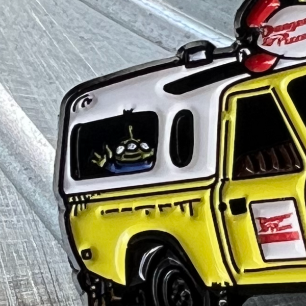 Little Goons Danger Pizza Delivery Shuttle Yota Truck Pin