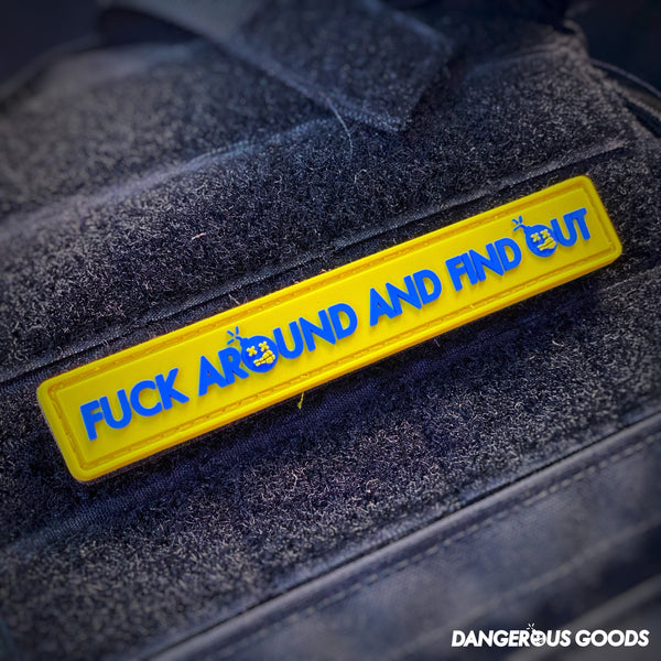 Dangerous Goods® “Fuck Around and Find Out” PVC Morale Patch - Twisted Yellow