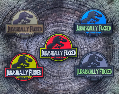 Jurassically Fucked PVC Morale Patch Series