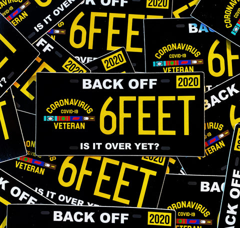 Dangerous Goods® Coronavirus Veteran License Plate Sticker