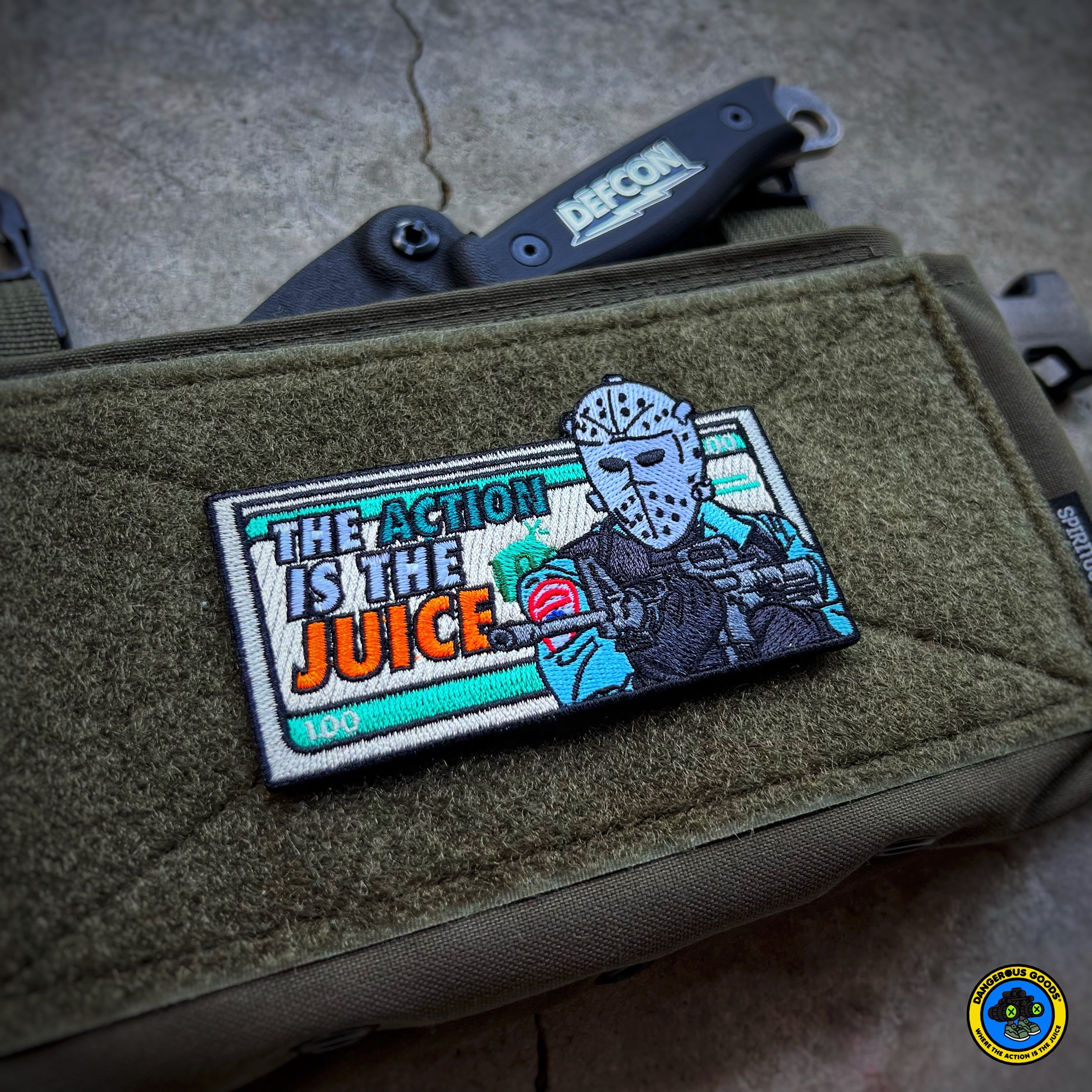 Dangerous Goods®️ The Action is The Juice Cash Morale Patch