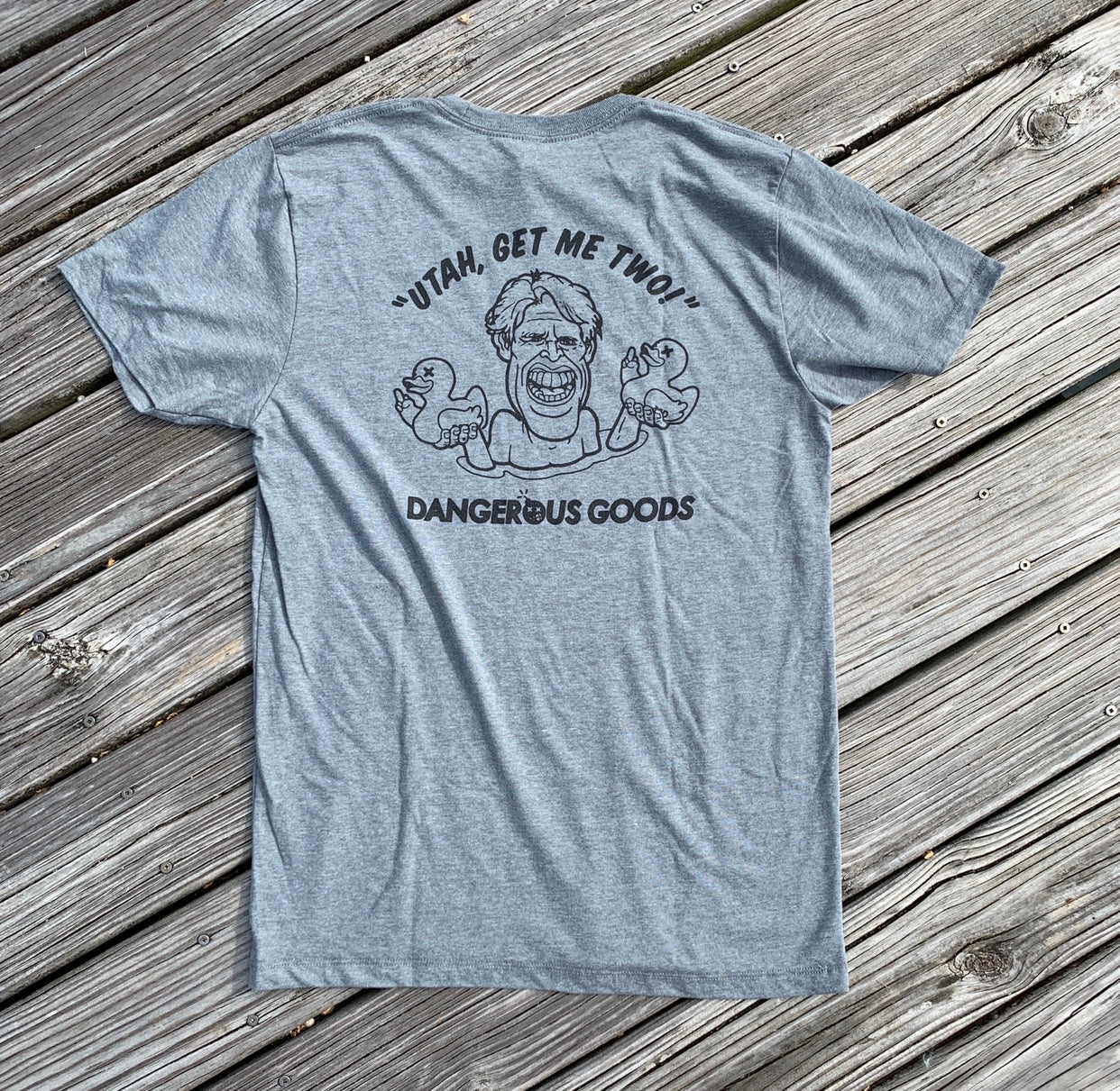 Dangerous Goods®️x Steve Nazar ZFD Utah Get Me Two T-Shirt - Gym Class Gray