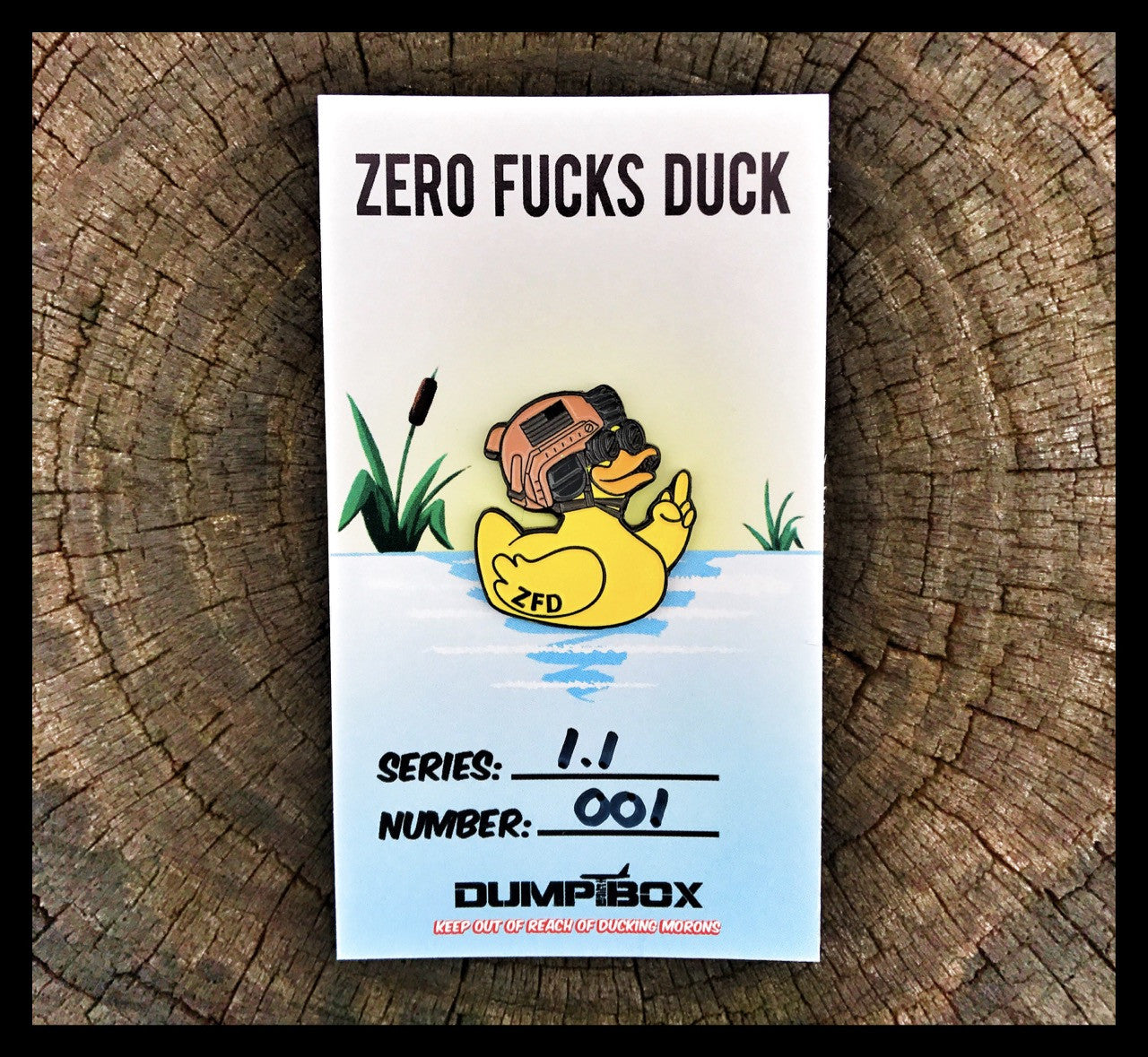 Zero Fucks Duck ZFD Classic Yellow Pin