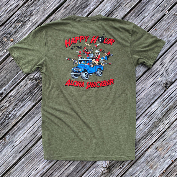 Dangerous Goods®️ x Steve Nazar ‘Happy Hour at the Aloha Snackbar’ T-Shirt