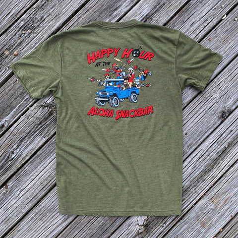 Dangerous Goods®️x Steve Nazar ‘Happy Hour at the Aloha Snackbar’ T-Shirt