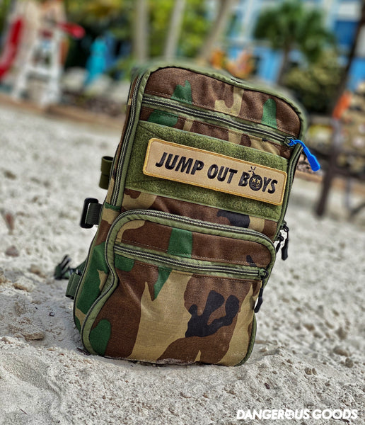 Dangerous Goods® JUMP OUT BOYS 7” Morale Patch - FDE Tan