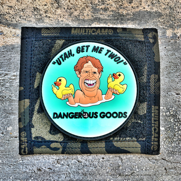Dangerous Goods JUMP OUT BOYS 3” Morale Patch - FDE Tan