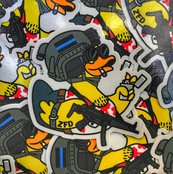 Zero Fucks Duck 'DUCK HARD: A ZFD Christmas Story' Stickers