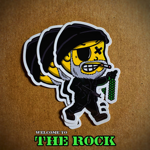 Dangerous Goods® Danger Joe Action Figure Sticker - The Rock