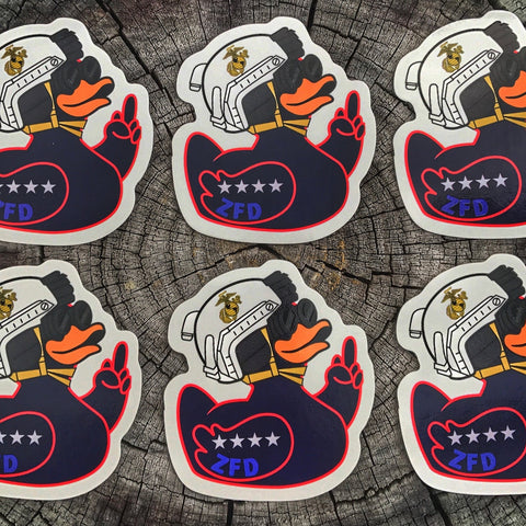 Zero Fucks Duck® USMC Tactical Rubber Duck Sticker - 