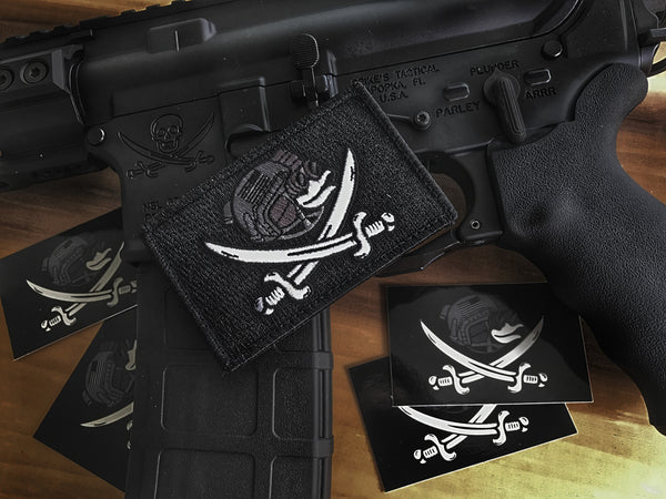 Zero Fucks Duck® Jolly Roger Pirate Flag Tactical Duck Sticker