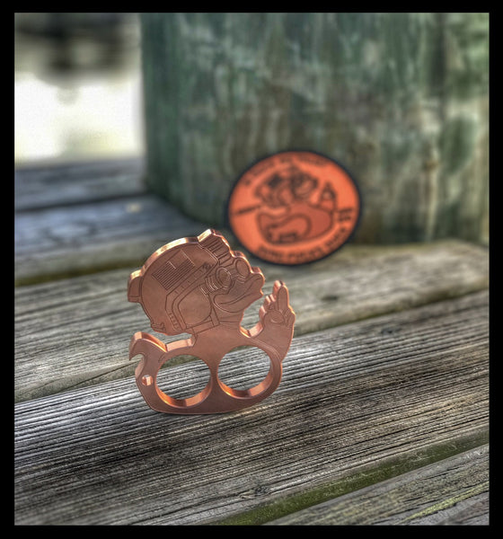 ZERO FUCKS DUCK KNUCK LIMITED EDITION BOTTLE OPENER PATCH SET - COPPER