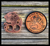 ZERO FUCKS DUCK KNUCK LIMITED EDITION BOTTLE OPENER PATCH SET - COPPER