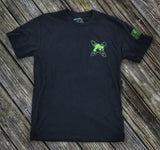 ZERO FUCKS DUCK KILGORE HUEY 'CHARLIE DON'T SURF' T-SHIRT - BLACK