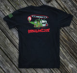 ZERO FUCKS DUCK KILGORE HUEY 'CHARLIE DON'T SURF' T-SHIRT - BLACK