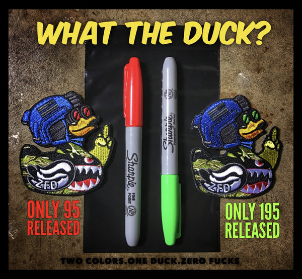 ZERO FUCKS DUCK "ZFD" LIMITED EDITION MORALE PATCH - "WHAT THE DUCK"