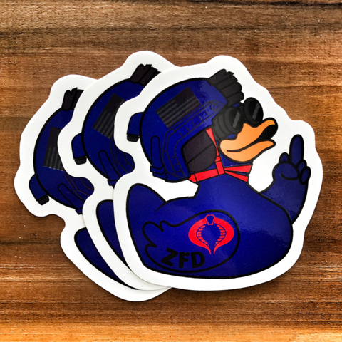 Zero Fucks Duck® Tactical Duck Sticker - G.I. Duck Blue