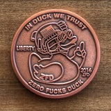Zero Fucks Duck® ZFD Penny "In Duck We Trust" Coin