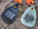 Zero Fucks Duck Retro Saddle Keychain Tag - 2 Colors