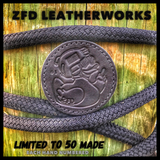 ZFD LEATHERWORKS STAMPED & NUMBERED LEATHER 3D MORALE PATCH