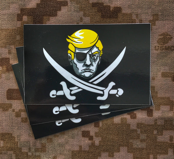 Dangerous Goods®️ Calico Trump Pirate Flag Sticker
