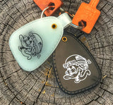 Zero Fucks Duck Retro Saddle Keychain Tag - 2 Colors