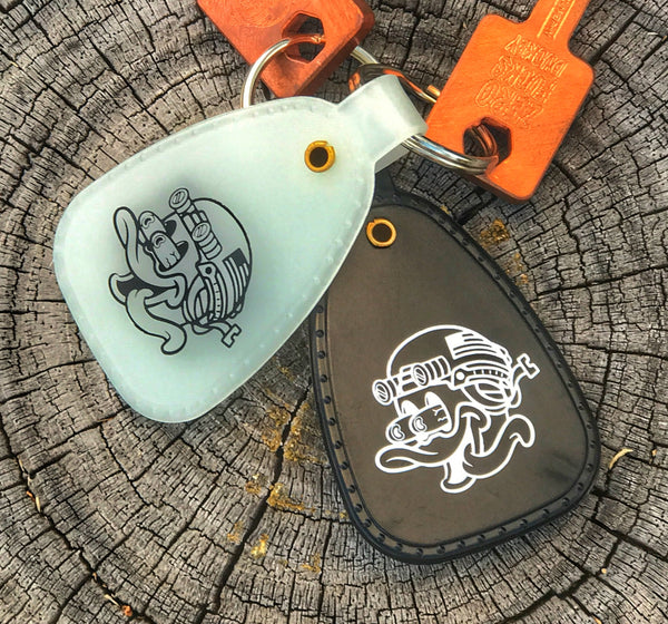 Zero Fucks Duck Retro Saddle Keychain Tag - 2 Colors