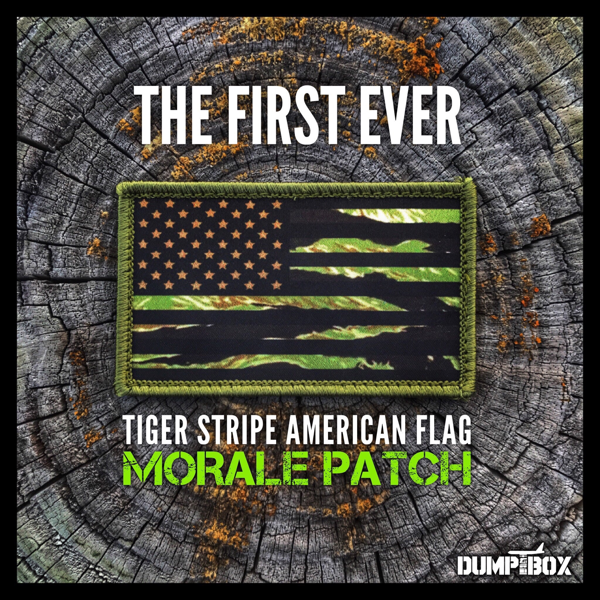 Tiger Stripe Camo Subdued American Flag Morale Patch