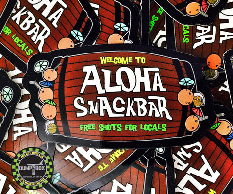 Welcome To Aloha Snackbar Morale Sticker