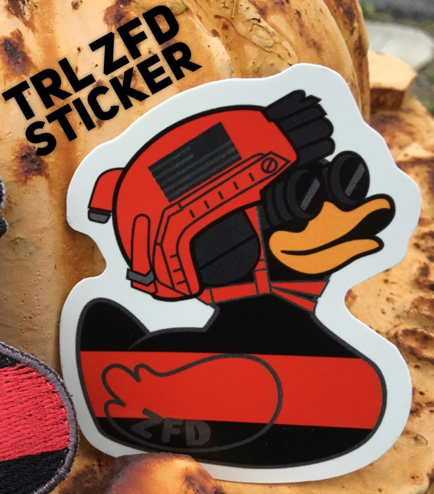 Zero Fucks Duck® Thin Red Line Fire Sticker